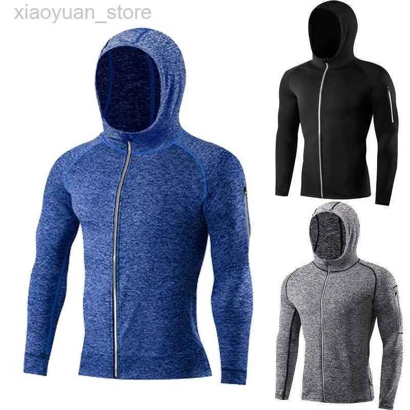 Men's Jackets 2022 new winter autumn hoodies men's sport shirt fitness hat gym training men's sport