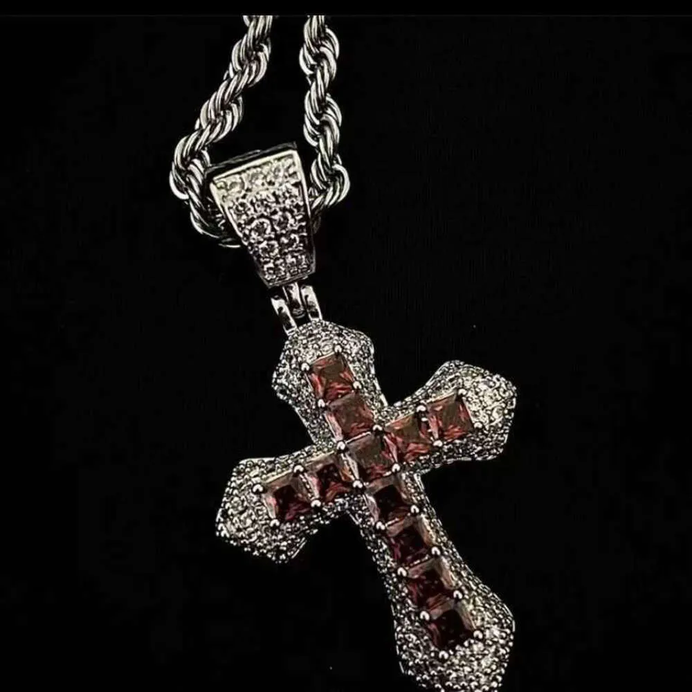 Полный бриллиантовый крест ожерелье хип-хоп тренд персонализированный универсальный свитер-цепочка ювелирные изделия