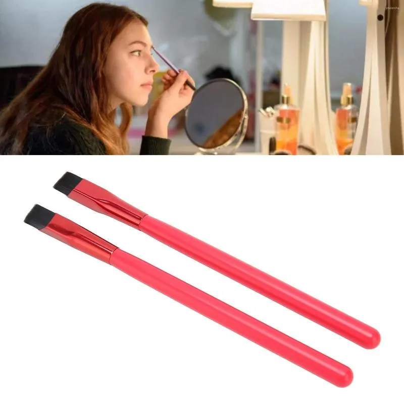 Makeup Borstes 2st Eyebrow Brush Red Portable Multifunktion Angled Brow Square Thredimensional concealer Cosmetic