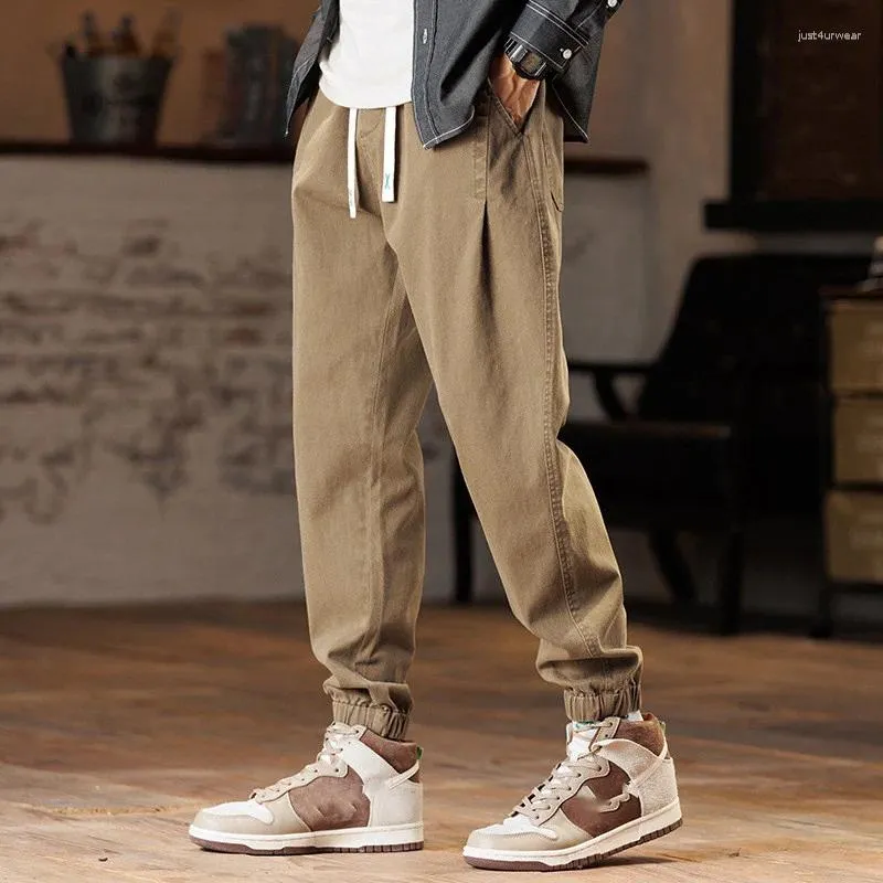 Men's Pants Harajuku Men Harem Jogging Baggy Casual Jogger Black Khaki Cargo Trousers Elastic Waist