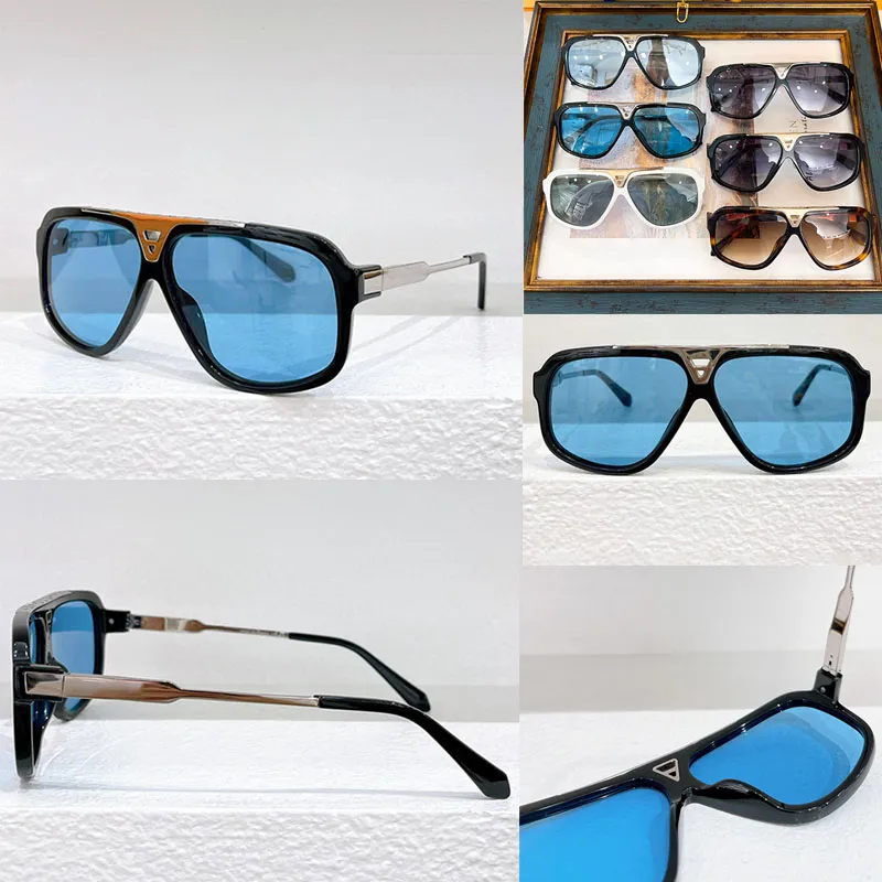 1.1 millionnaires lunettes de soleil en métal monture en tôle de luxe pour hommes et femmes monture en métal en forme de V avec jambe en métal signature temple lettre gravée logo Z1900U fête sur la plage