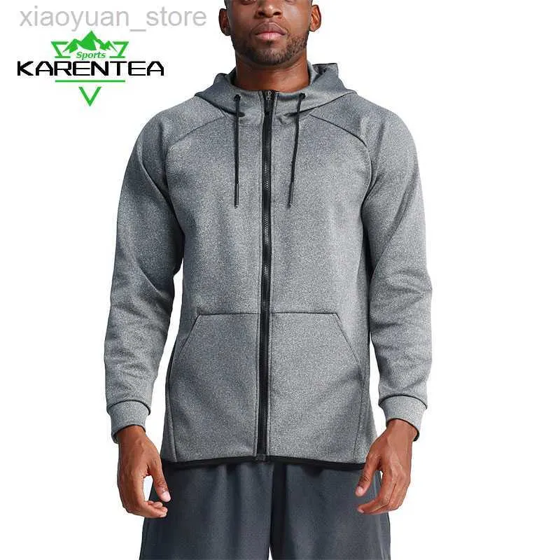 Men's Jackets Men Tops Running Jacket Sport Fitness Long Sleeves Hooded Gym Football Basketball Outdoor Training Jogging Hoodie Breathable Jacket