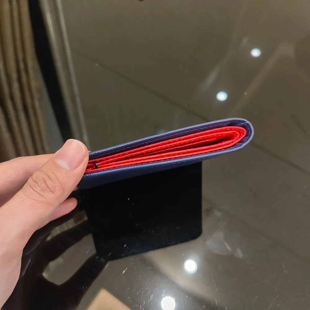 sac de mode designer portefeuille en cuir animal titulaire de la carte dollar titulaire de la carte de crédit bleu rouge sac à main poche carte cas boîte d'origine