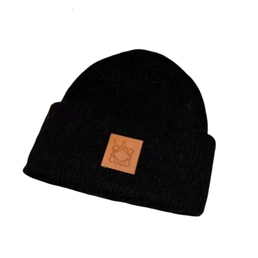 Loeewes Beanie Designer Top Quality Hat Beanie Роскошная зимняя вязаная шляпа теплый ухо защита уха