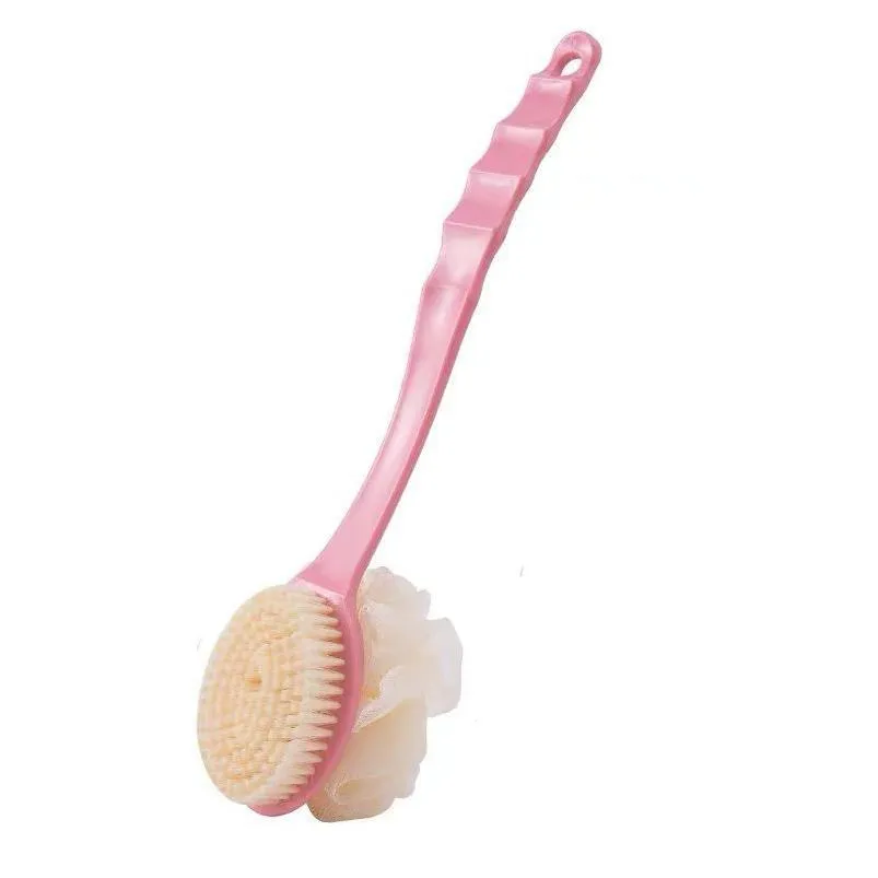 Spazzole da bagno, spugne Scrubber Morbido manico lungo Scrubber per il corpo Doccia Scrub esfoliante Spazzola da bagno Esfoliante Pelle Masr Pulizia Ba Dhktj