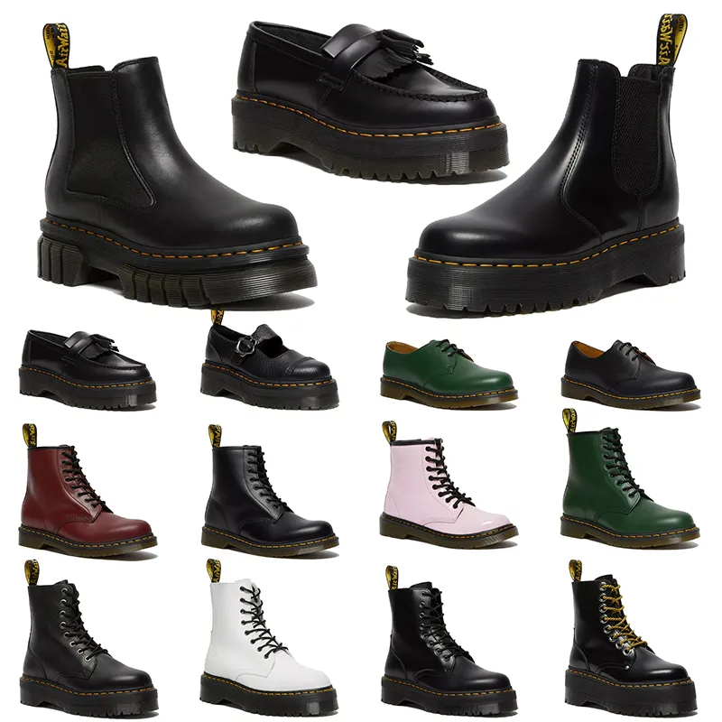 Stivali da donna 2024 Dr Martinss Docs Martens Designer Boot Uomo Donna Sneakers di lusso Triple Nero Bianco Stivaletti alla caviglia Piattaforma Inverno Neve Scarpe calde all'aperto