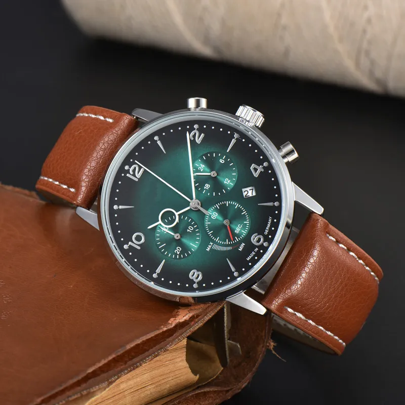 Multifunctioneel herenhorloge 43 mm roestvrijstalen horloge Lichtgevend saffierhorloge Luxe zakelijk vrijetijdshorloge
