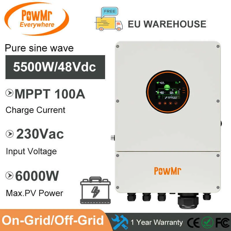 5KW Hybrid Inverter 48V To 230V AC, 100A MPPT Solar... From ...