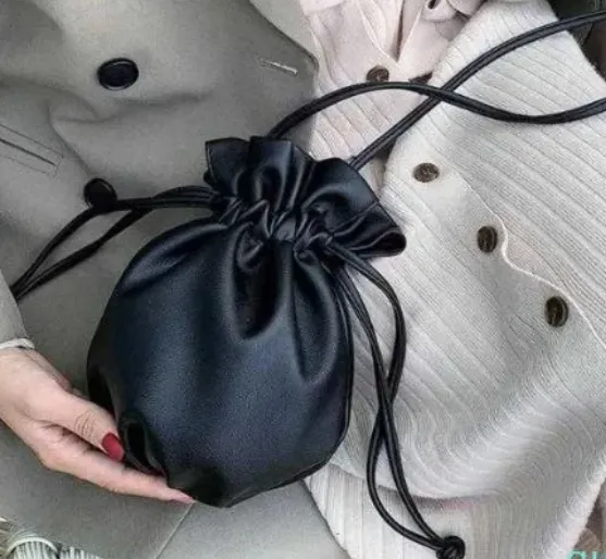 Cubo con cordón para mujer, bandolera de hombro a la moda para mujer