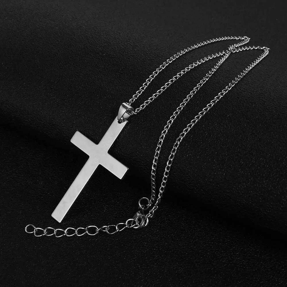 Chrome Hearts Style Cross Necklace Y2K Stainless Steel 50cm Punk Style |  eBay