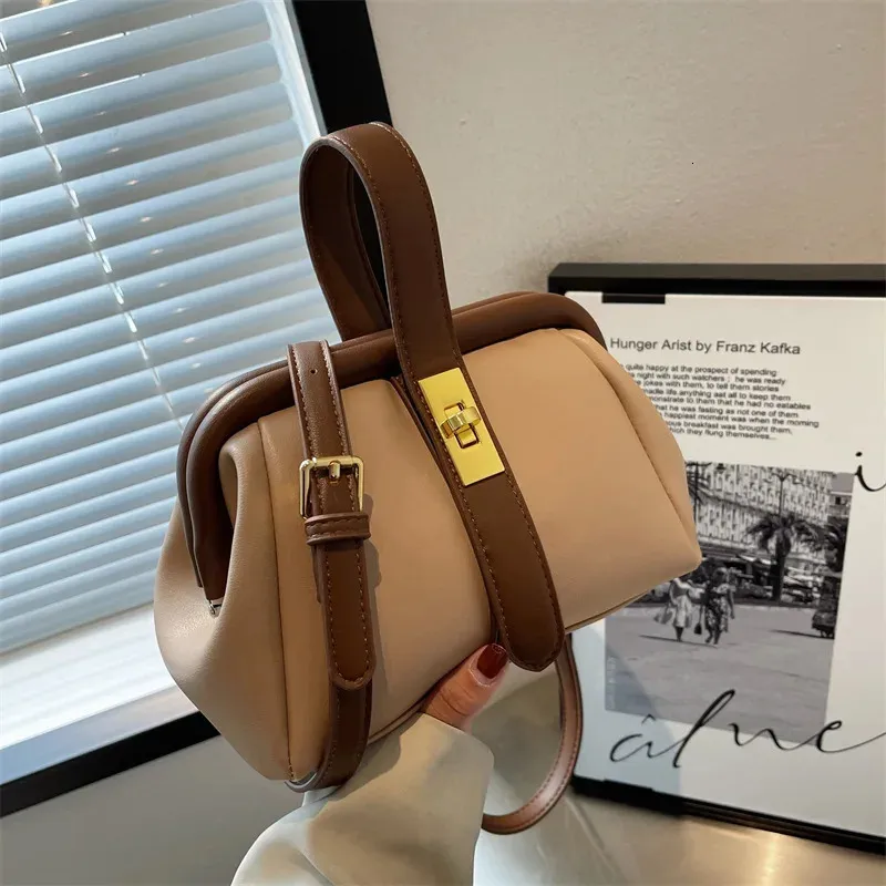 Evening Bags Leather Bags For Women Trend Shoulder Crossbody High Quality Makeup Fashion Clutch Luxury Designer Top Handle Handbags 231117