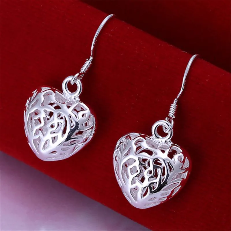 Boucles d'oreilles pendantes lustre arrivée mode boule de coeur en argent pour super femmes bijoux de charme fête quotidienne cadeau d'anniversaire LoverDangle