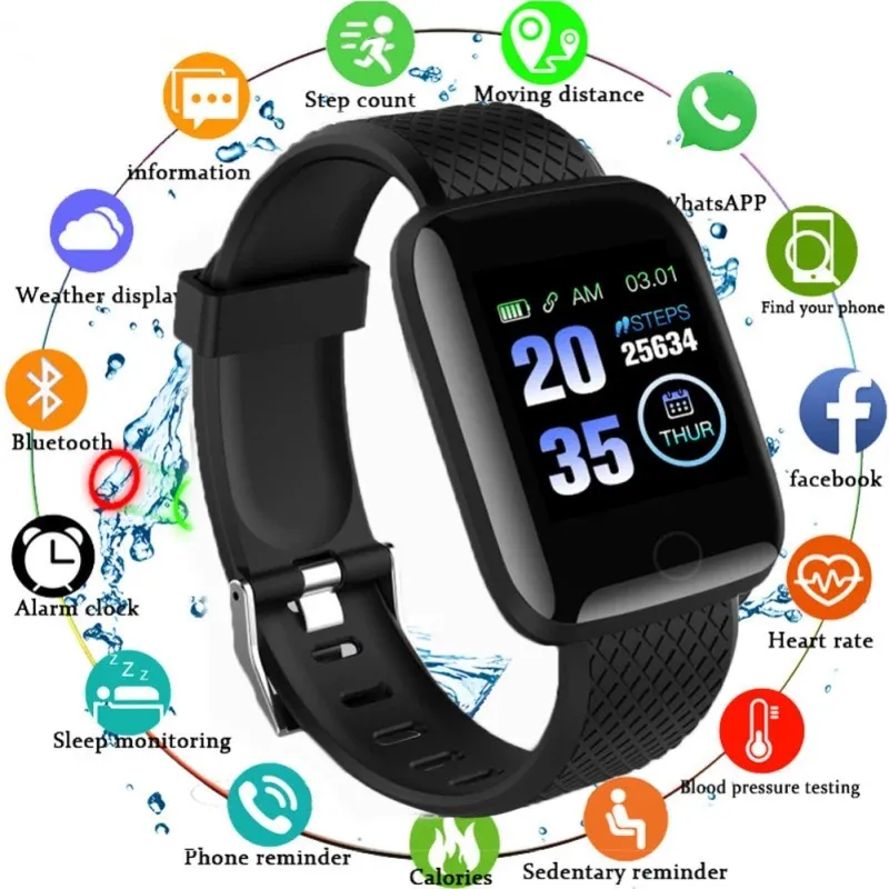 116plus slimme armband Bluetooth hartslagmeter stap oproep herinnering geschenk smart watch DHL levering