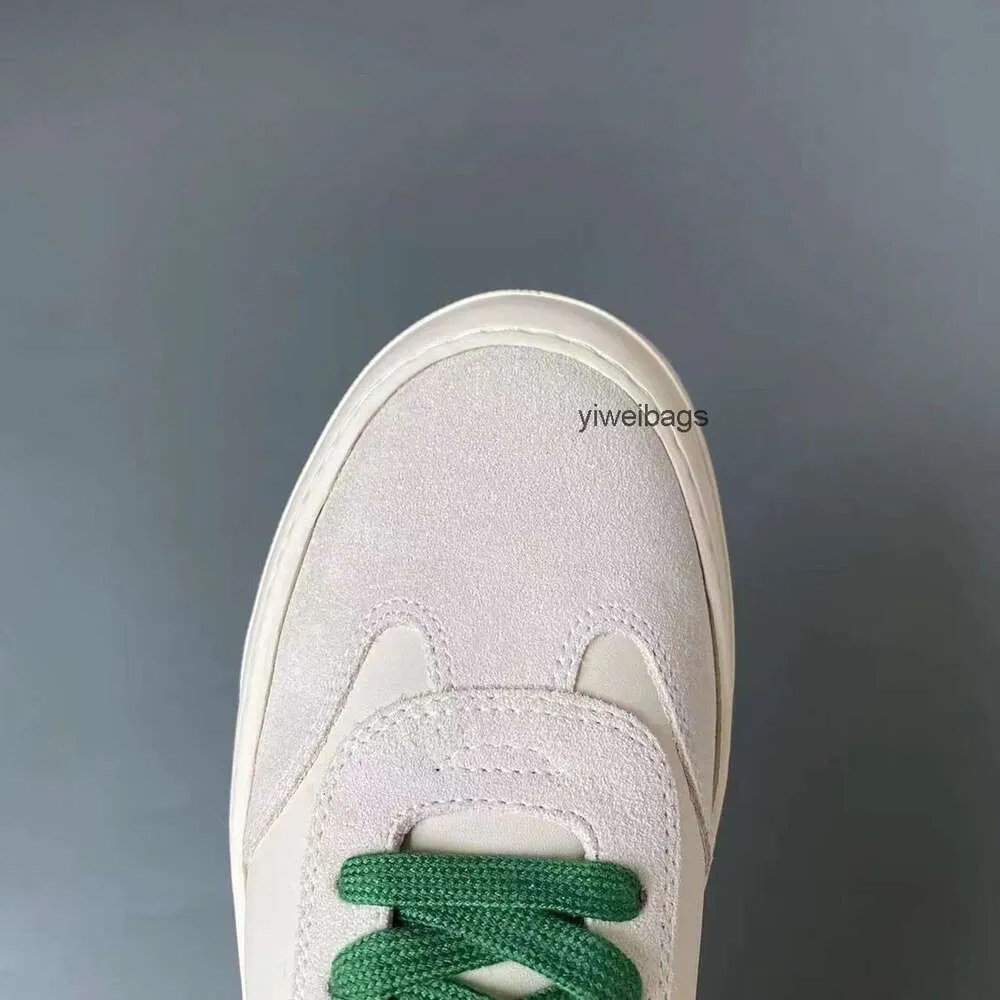 Designer The row shoes Mint Green Small White Shoes Flat Bottom Round Toe Lace up Color Board Shoes Women s Fashion Sports Moral Training Shoes