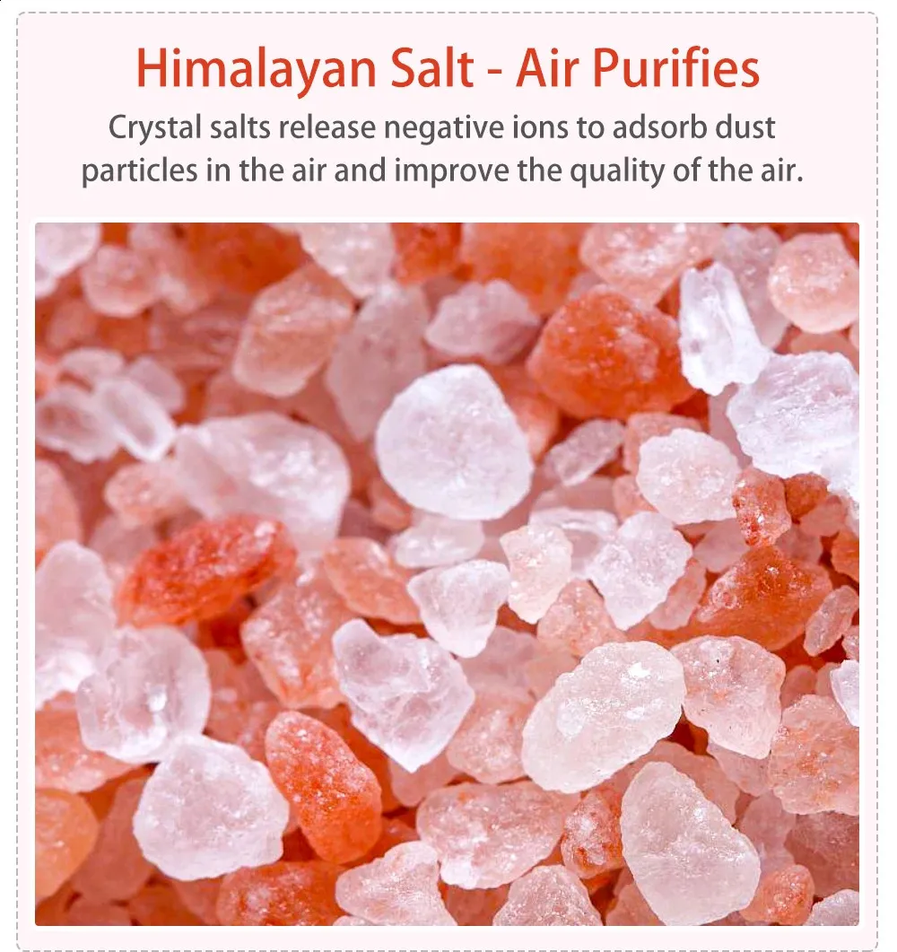 Aroma Essential Oil Diffuser Flame Humidifier Crystal Salt Rock & Lava ...