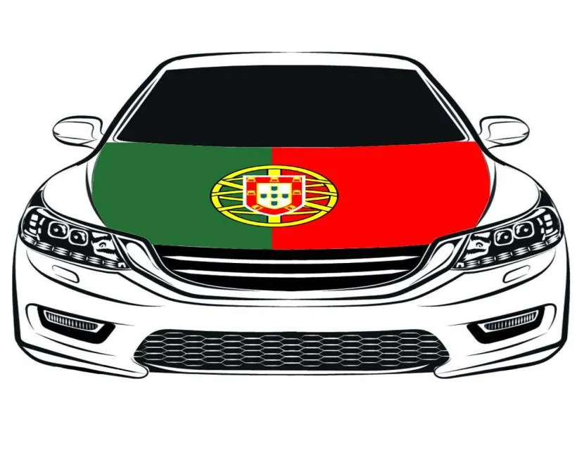Portugal nationale vlag autokaphoes 33x5ft 100 polyestermotor elastische stoffen kunnen worden gewassen automotorkapbanner2669312