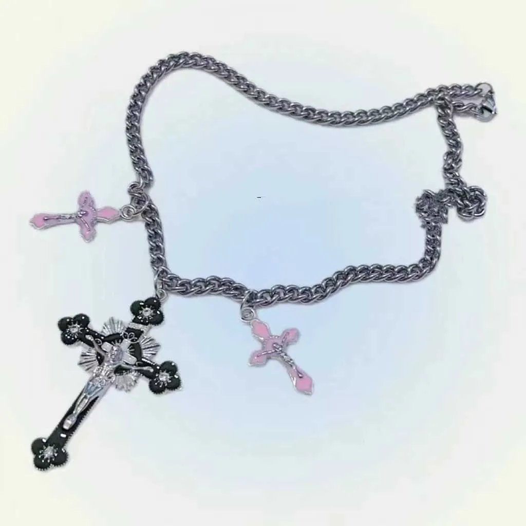 Buy Scarletts Lost Cross Necklace, Vintage Gothic Grunge Y2k Large Cross  Pendant Y2k Coquette Jewelry Online in India - Etsy
