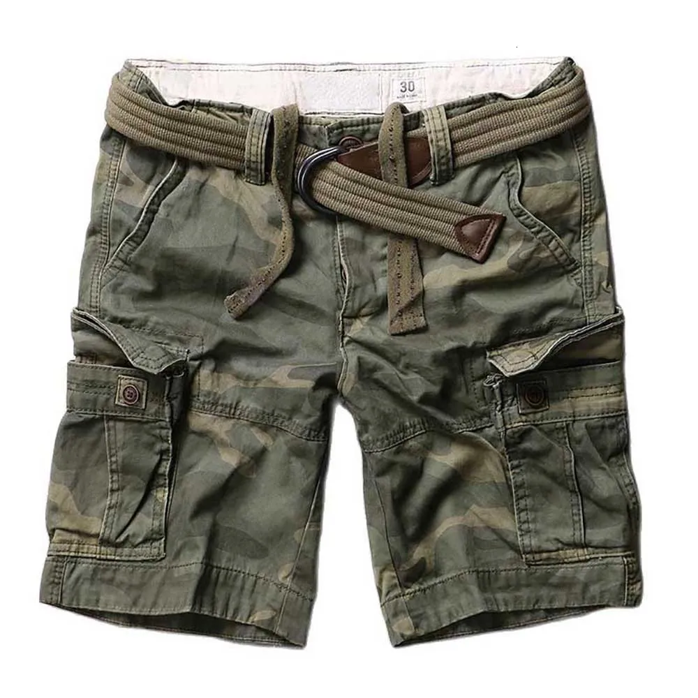 Men's Shorts Trendy Mens Camouflage Shorts Premium Cargo Shorts Casual Military Style Multi Pockets Shorts Big Size Man Clothing Summer Wear 230417