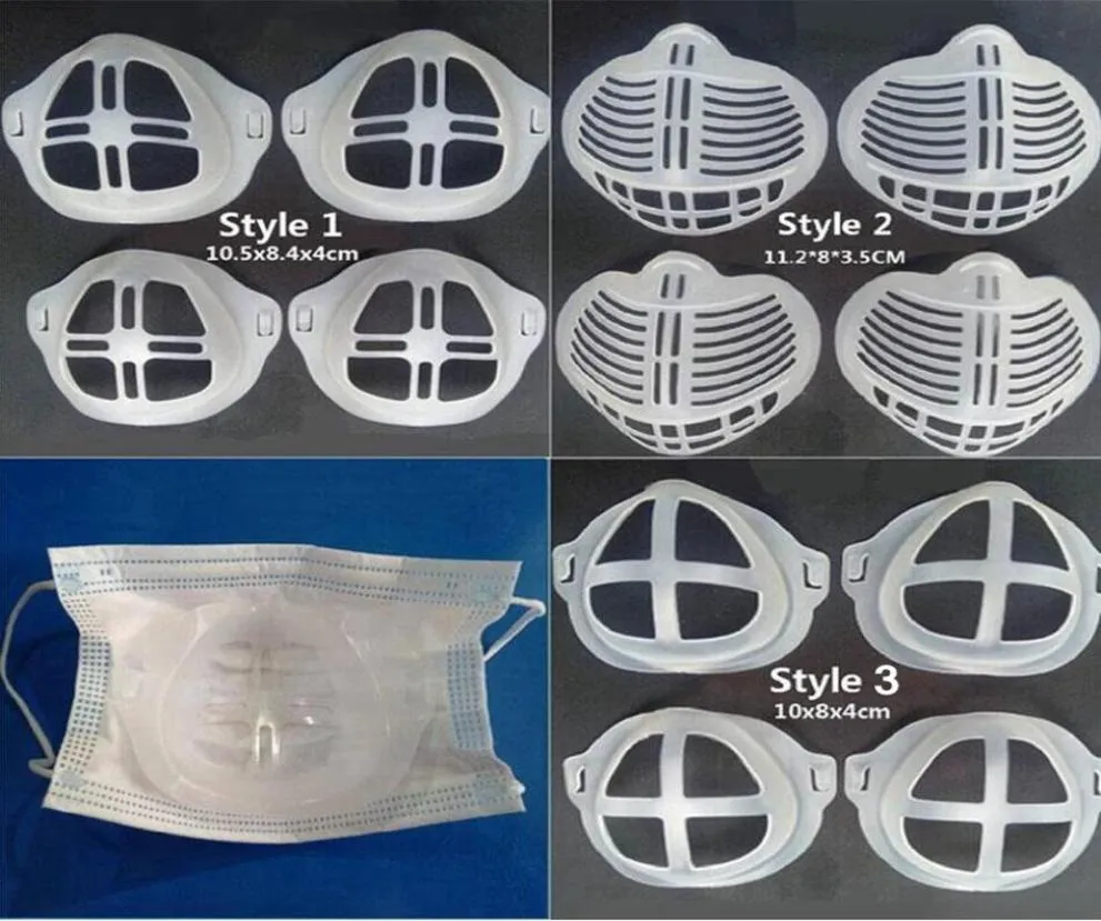 3D Silikonmaskfäste Läppstiftskydd Stativ Mask Pad Inner Mouth Cover Cushion Support Breathing Masks Tool Tillbehör LJJ8001842