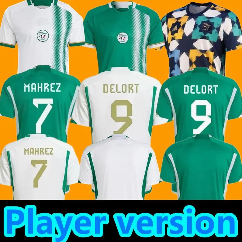 23 24 joueur Algérie MAHREZ vêtements de formation maillots de football joueur FEGHOULI BOUNEDJAH ATAL 2023 2024 maillot de football SLIMANI BENNACER BENSEBAINI maillots de football