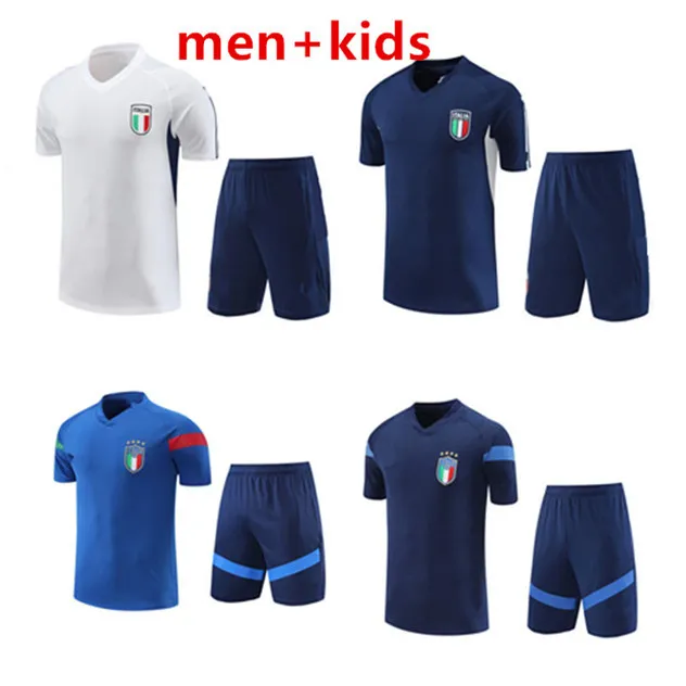 23 24 İTALYA CAMISETAS DE FUTBOL FORMLAR KISA KOLLUK EĞİTİM KURULU 2023 2024 İtalya Chandal Futbol Survetement Italia Spor Giyim Üniformaları