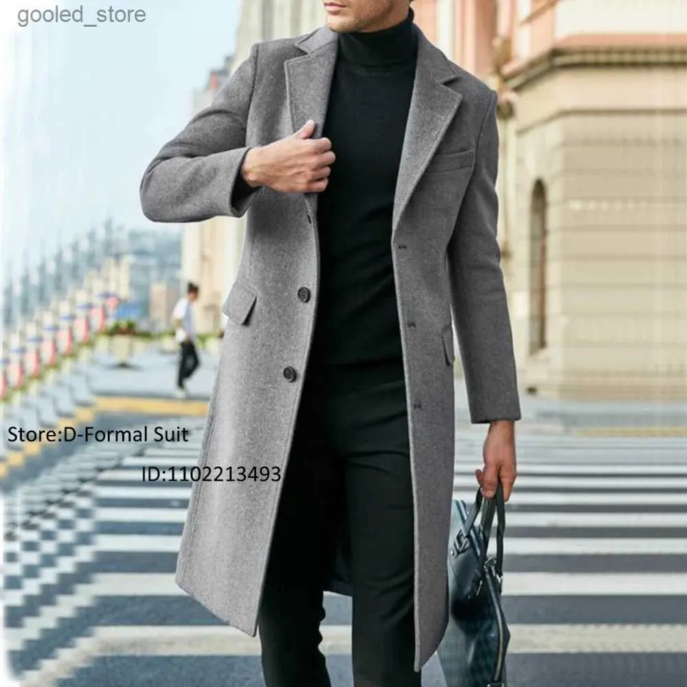 Men's Trench Coats Men's Coats Winter Trench Coat for Men 2023 Men's Wool Coat Double Breasted Long Jacket Women Suit Jackets Winter 2022 Male Man Q231118