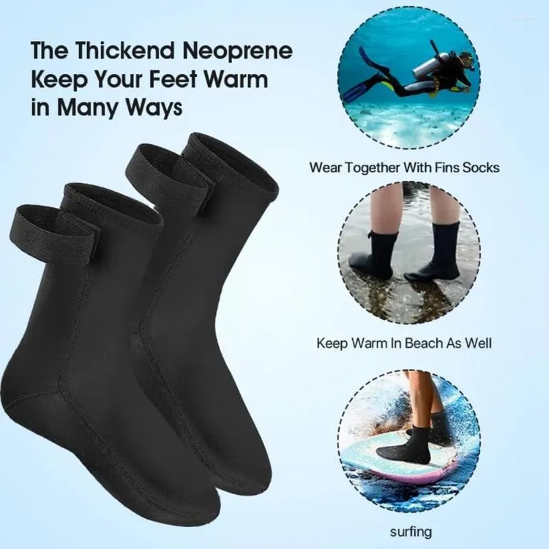 Sportsocken 1 Paar Weiches Tauchen Verschleißfestes Schnorcheln Elastizität Rutschfestes Neopren Strand Surfen Booties Wassersportversorgung