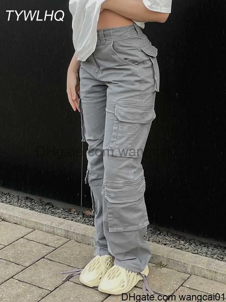 Men's Pants Vintage Cargo Pants Baggy Pants Women Fashion 90s Streetwear Pockets Wide g High Waist Straight Y2k Denim Trouser263d