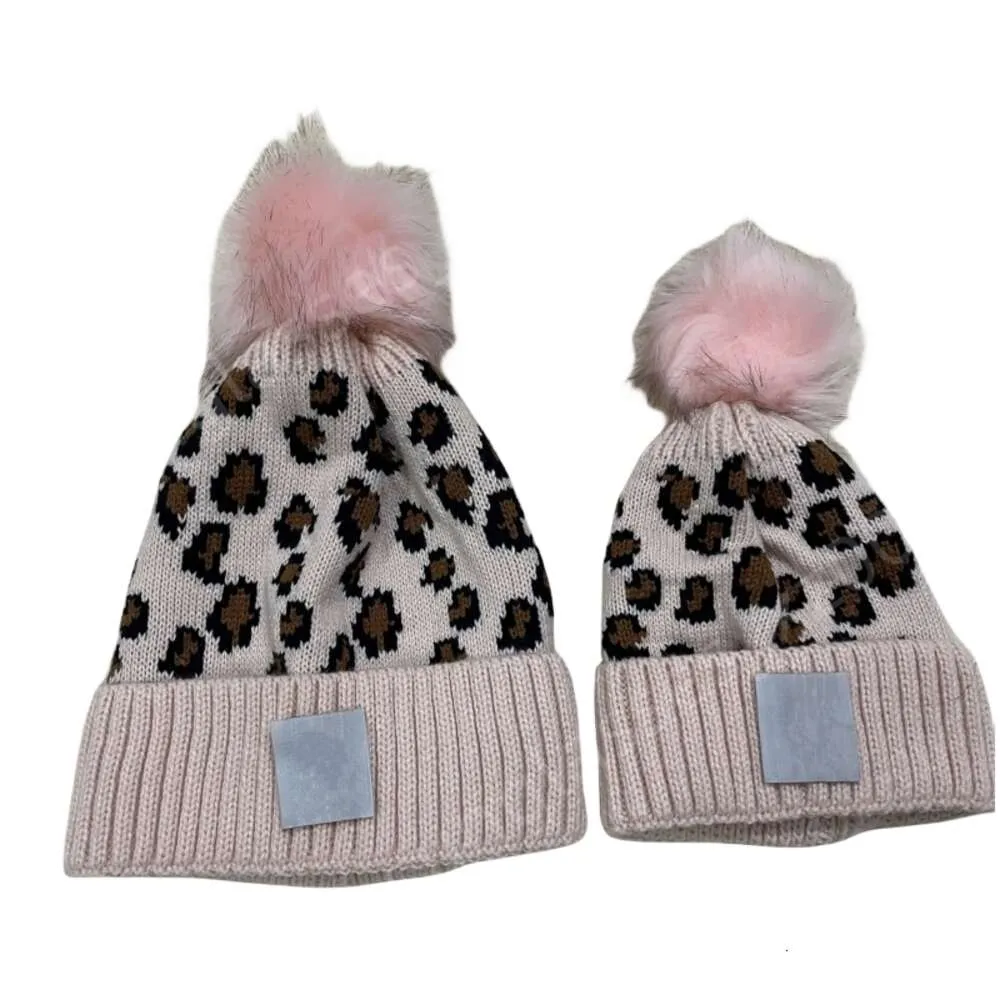 Carharttlys beanie designer toppkvalitet hatt märke mössor för vuxna kvinnor barn vinter stickade leopard hattar unisex barn varm fast färg stickade förälder-barn mössor