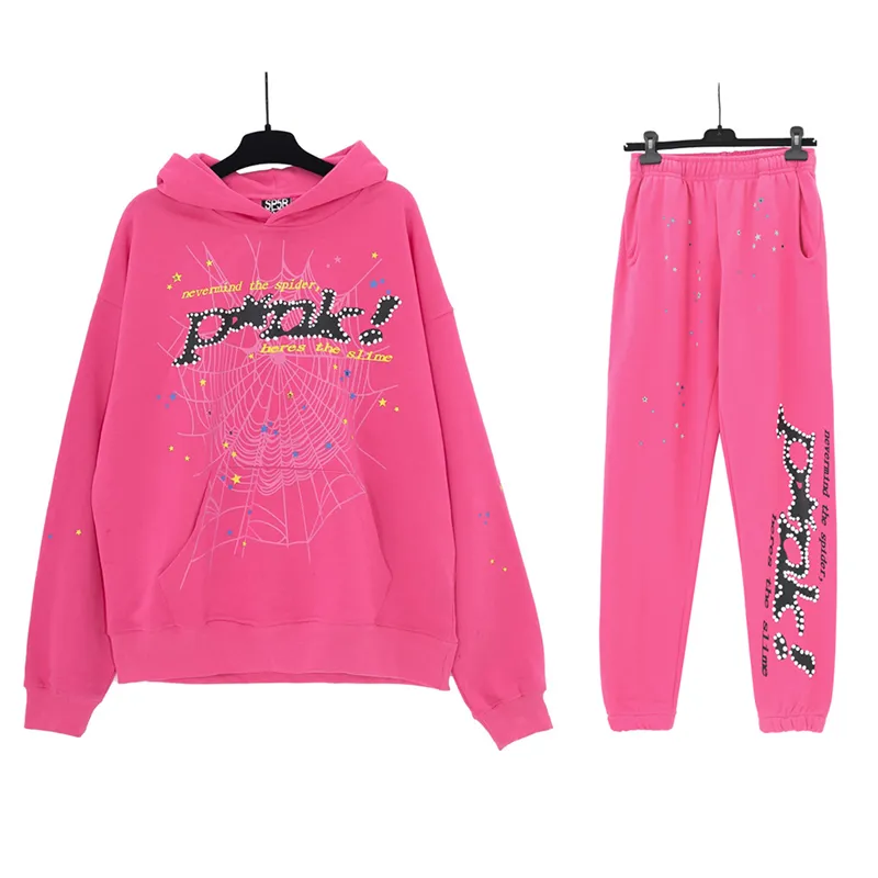 SP5DER 555555 HOODIES パーカー spider hoodie pink purple Young Thug sp5der tracksuit 555555
