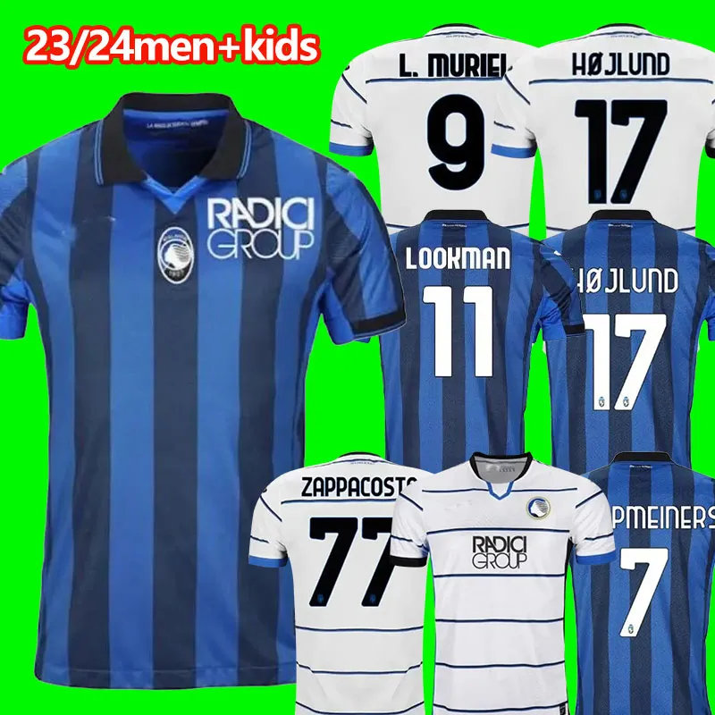 23 24 Atalanta FC Mens Futebol Jerseys 2023 2024 PALOMINO LOOKMAN EL BILAL KOOPMEINERS PASALIC ROON BAKKER DE KETELAERE HOLM Home Away Futebol