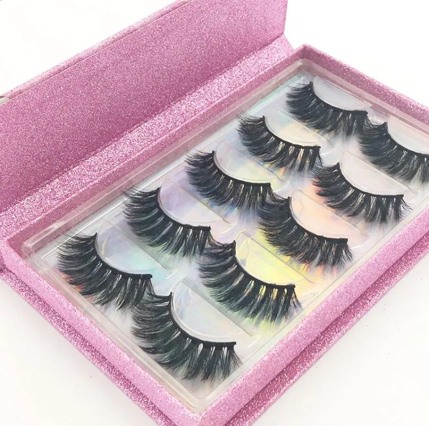 3D Mink Eyelashes Natural False Eyelashes Long Eyelash Extension Faux Fake Eye Lashes Makeup Tool With Box 5PairsSet6041630