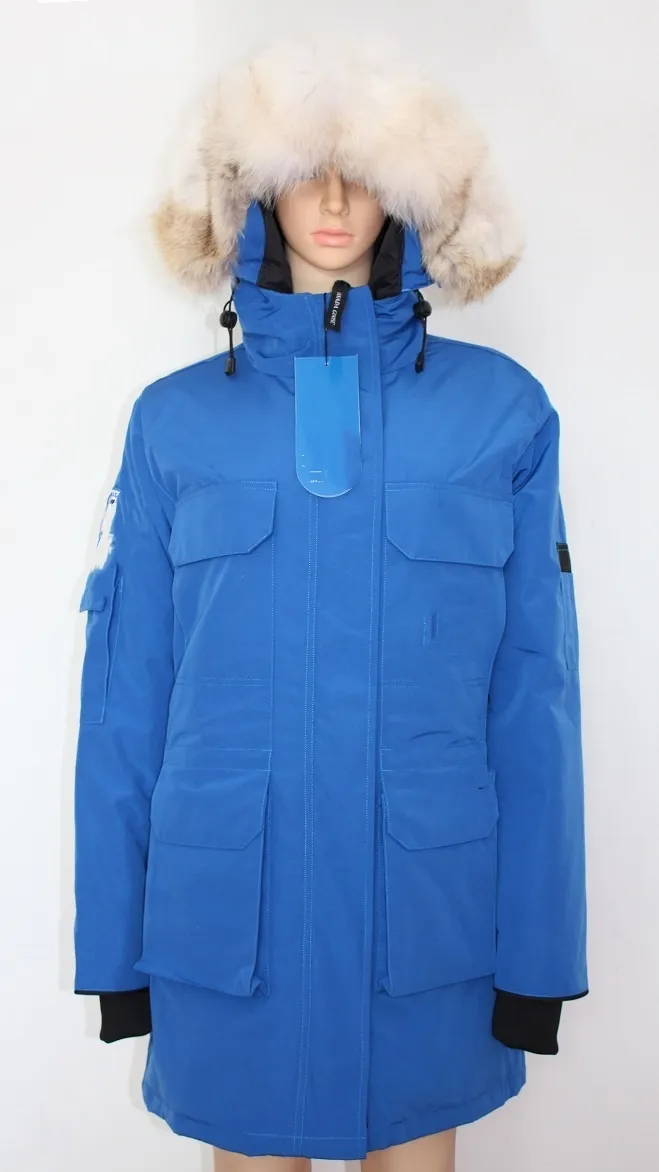 Vinterkvinnor ner jackor CG Expedition Parka Real Raccoon Hooded päls krage kappa ner mäns tjocka varma parkor svart utlopp utomhus sport armé grönt