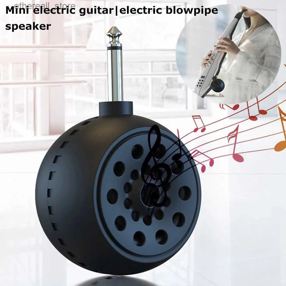 Cep Telefonu Hoparlörleri Mini Bluetooth Hoparlör Kablosuz Müzik Ses Kutusu Taşınabilir Hoparlör Elektrikli Gitar Elektrikli Blow Pilesi için 6.35mm Adaptörlü Q231117