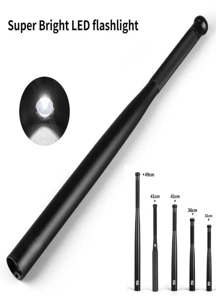 Latarki pochodnie Super jasne diody LED Baseball Bat Camping Waterproof aluminium aluminium pochodnia na wypadek awarii i 5842784