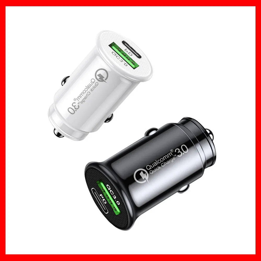 Type C 48W Fast Car USB Charger For IPhone Xiaomi Mobile Phone USB Car Charger Quick Charge 4.0