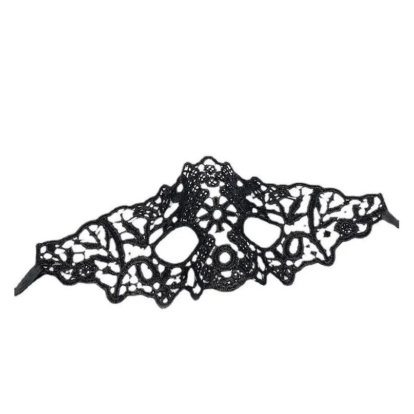 Party Masks Y Women Black Lace Mask Masquerade Party Eye Festival Halloween Cosplay Masks Accessories Drop Delivery Home Garden Festiv Dhtzd