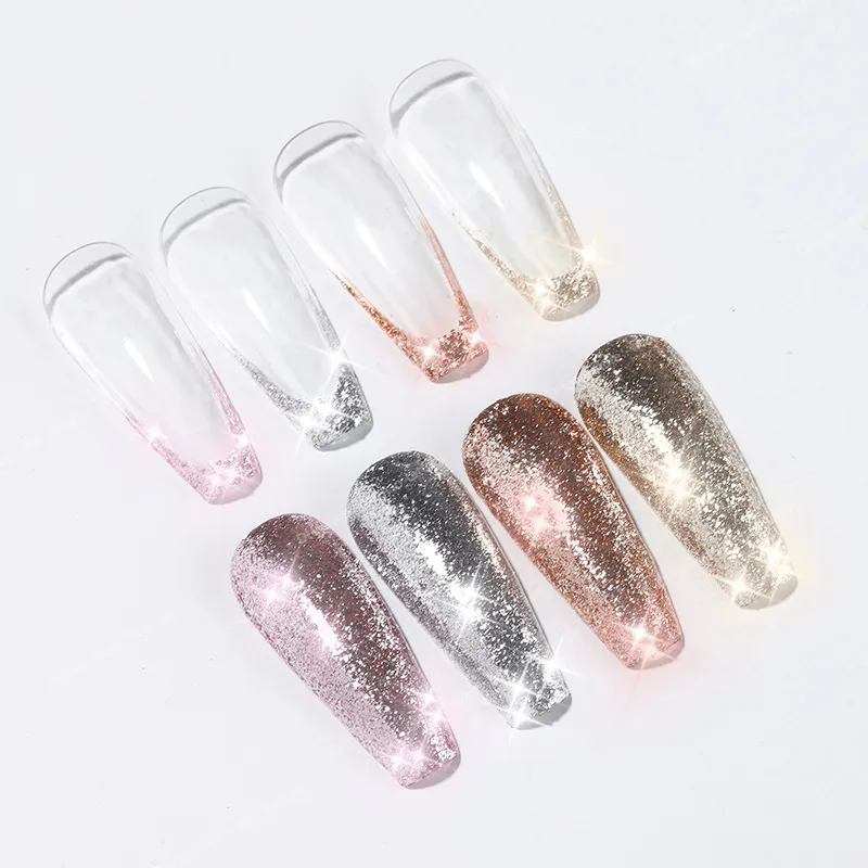 VDN Glitter Platinum Tırnak Jel Cilası UV UV LEAK KAPALI KAPALI TAVA GEL VERNİK LUXURURE YELİKLİ RENK GEL LACQUER 10ML TAVA ARTNAIL JEL TAZI ARTA ARAÇLARI