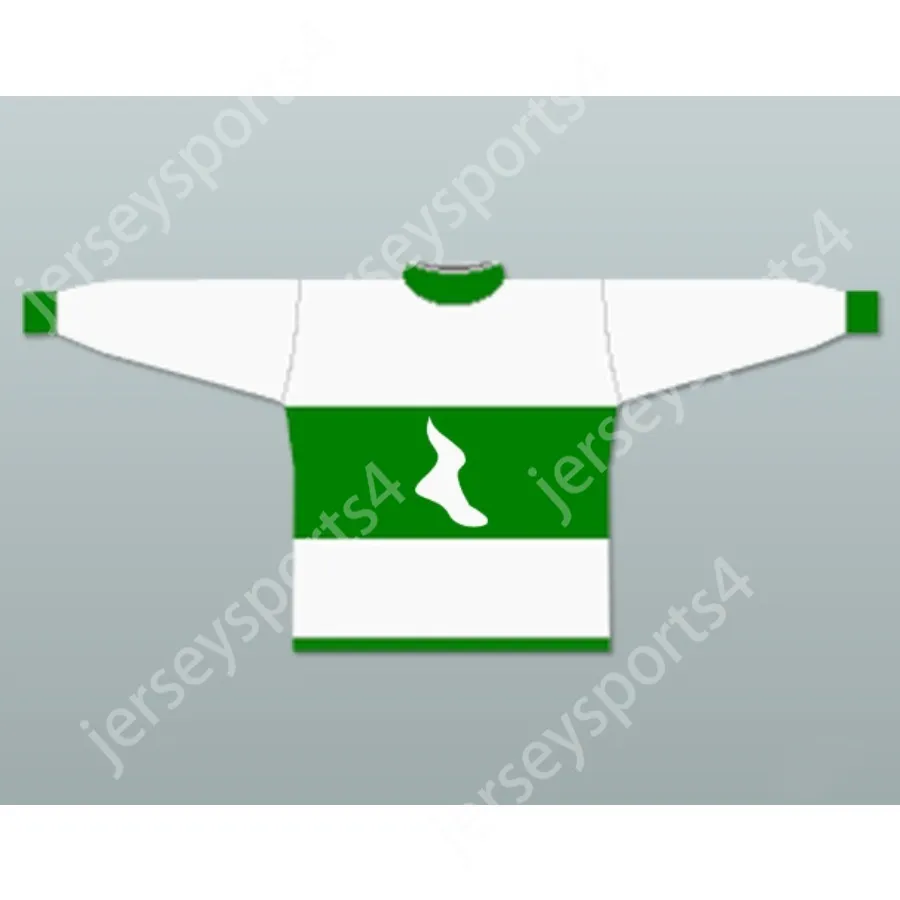 Anpassad vit och grön 2 Montreal Shamrocks Hockey Jersey New Top Stitched S-M-L-XL-XXL-3XL-4XL-5XL-6XL