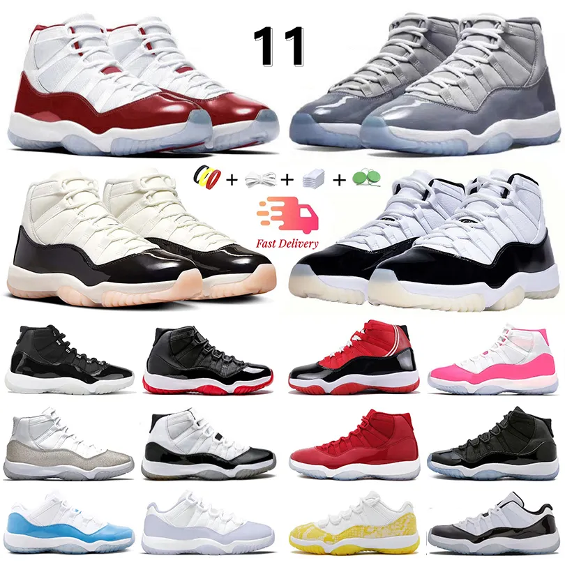 nike air jordan retro Jumpman 11 homens de basquete sapatos cinza camurça jubileu 25º aniversário 72-10 Concord espaço geléia homens treinadores de mulheres esportes sapatilhas