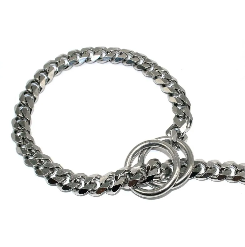 Hundhalsar M Diameter Dog Choke Chain Choker Collar Strong Silver Gold Chrome Steel Metal Training 45C Wmtry9704667