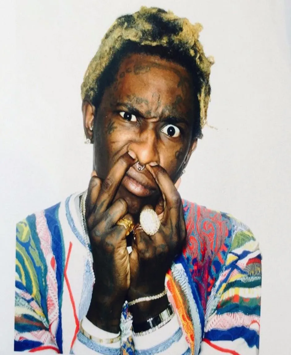 Pôster com impressão em seda da arte do artista Young Thug Rapper 24x36inch60x90cm 0152944072