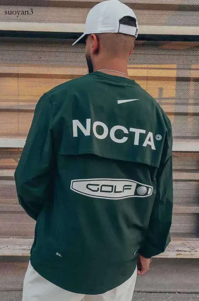 2023 herrtröjor US-version Nocta Golf Co-märkesvaror Rita andningsbar snabb torkning av fritidssport T-shirt långärmad rund hals solskyddsmedel