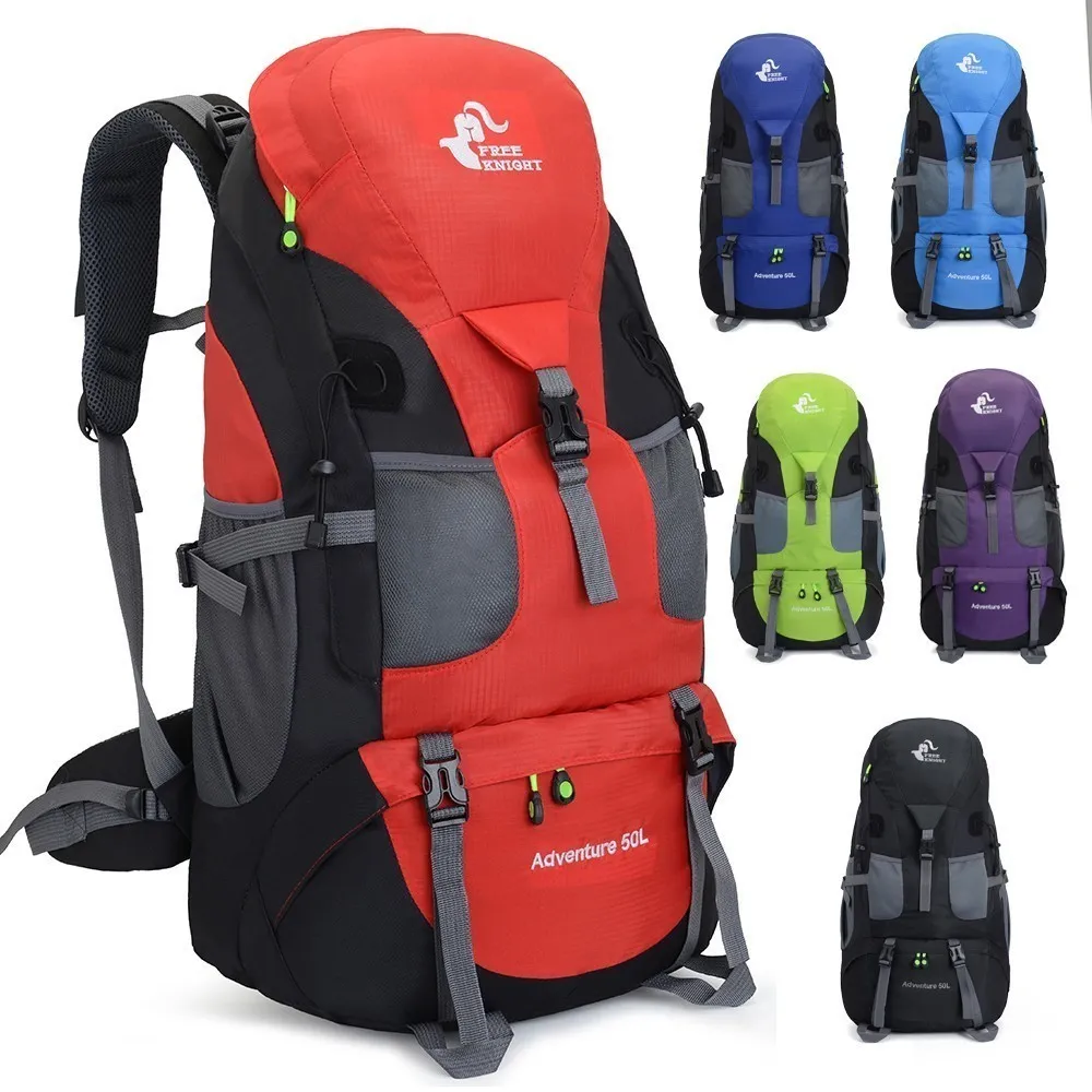 Mochila 50L Campo de camping Caminhando Bolsa de trekking à prova d'água Man/mulher Viagem ao ar livre Mochila Mochila de camp macks mochilas de montanhismo 230418