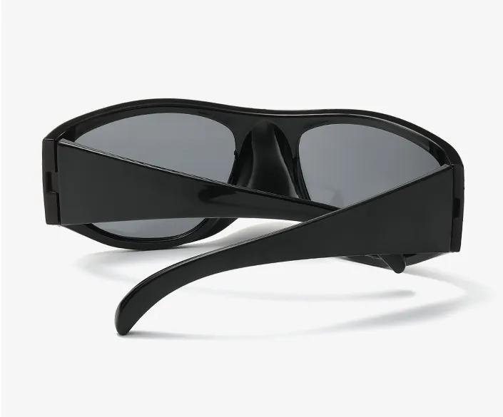 Women Futuristic Oversized Wrap Around Shield Fashion Superhero Mask Sunglasses Futuristic Sunglasses for Men Women Oversized Wrap Around  main image 4