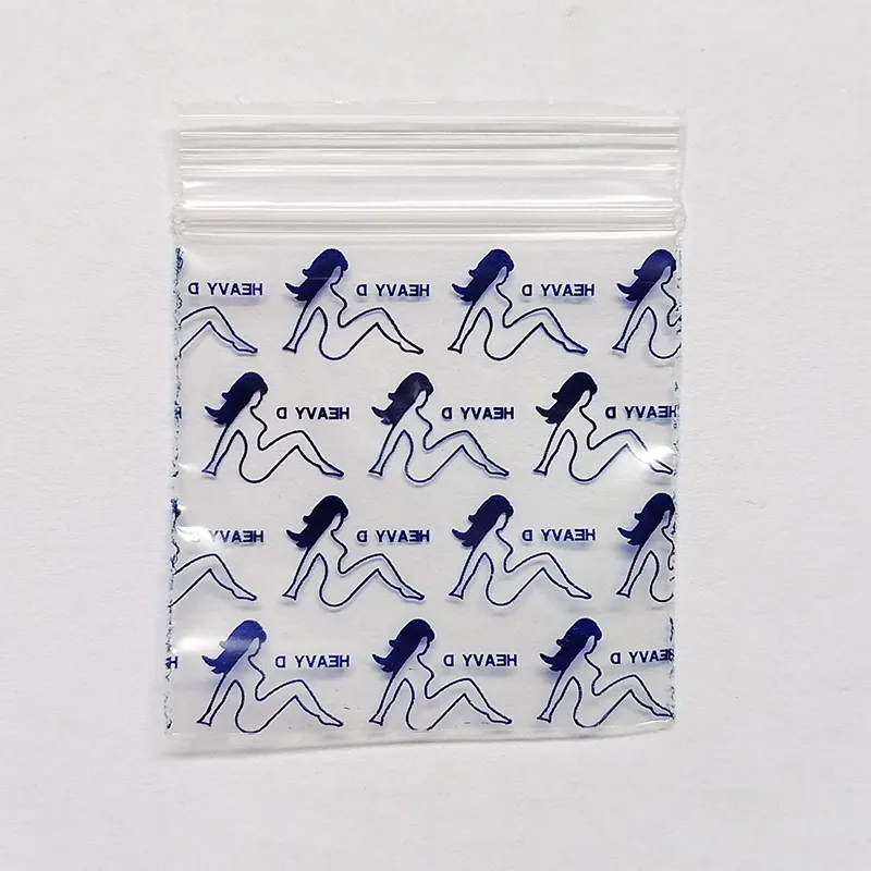 Zip Lock Sacos Poli Sacos De Plástico Com Ziplock Sacos Impressos 100pcs 5x6 Cm Saco De Embalagem Hermético Pequenos Sacos Poli Impermeáveis Reutilizáveis Sacos Ziplock Embalagem