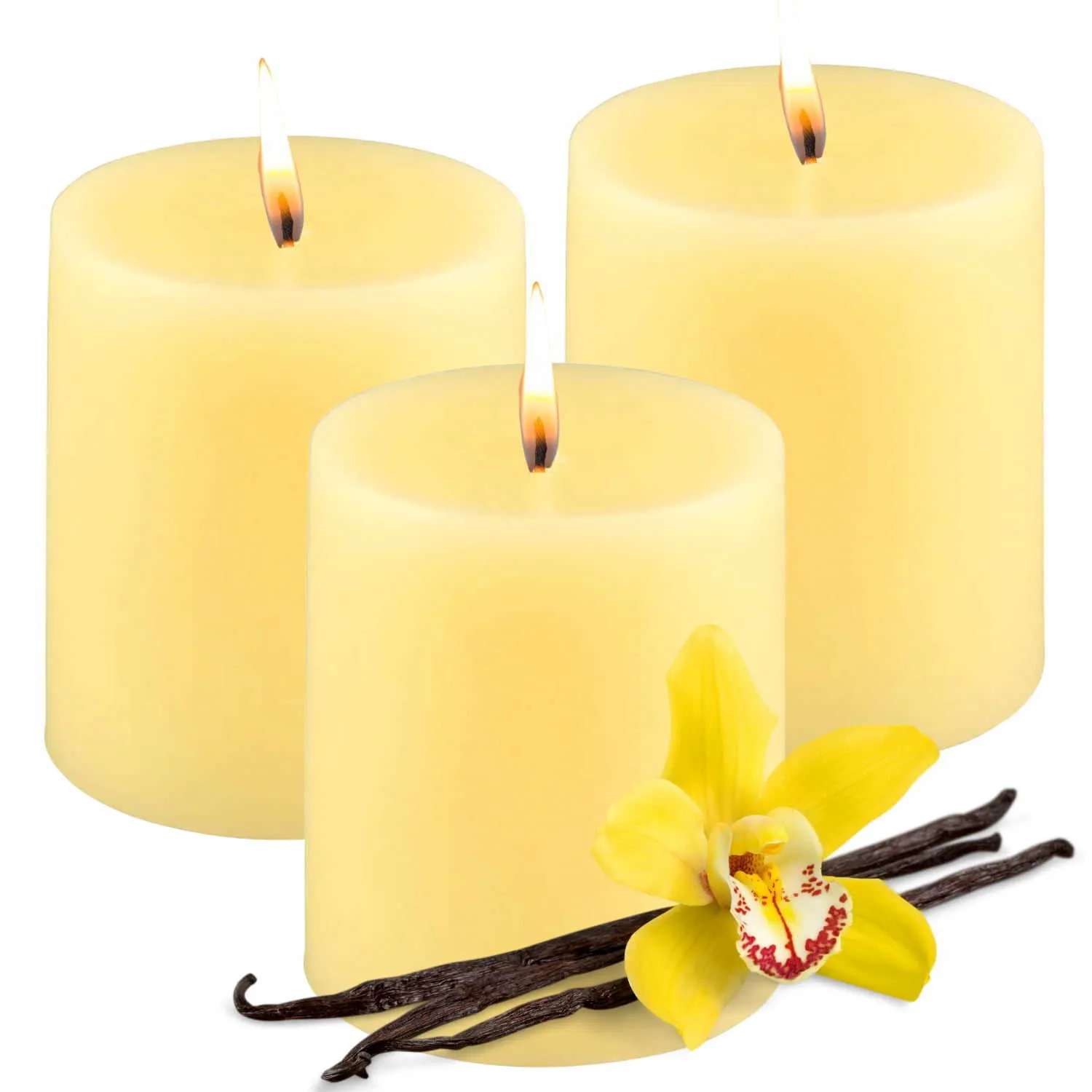Scented Candle Candles for Home Scented Vanilla Scented Candles 3 Pack Scented Pillar Candles Z0418