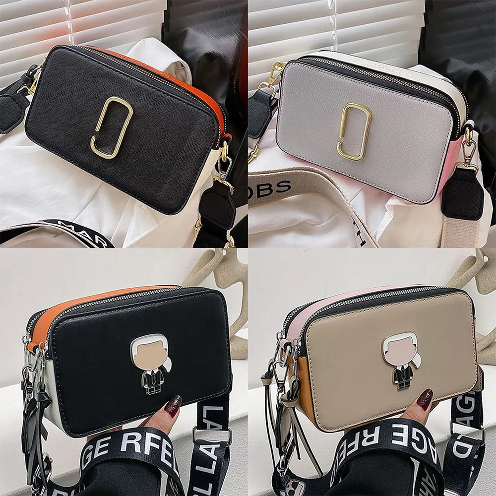 Shoulder Bags Snapshot Multi-Color Mar Camera Bag Designer Luxury Handbags Shoulder Bags Womens Fashion Tie-Dye Wide Strap Leather Italic Flash Strap Purse Texture