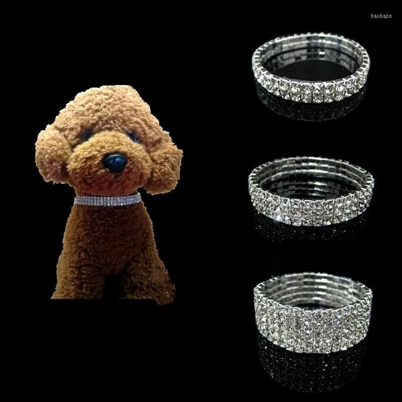 Collari per cani Bling Strass Cat Rows Diamond Elastic Small Dogs Chihuahua Yorkshire Pet Collana Fashion Pets Accessories