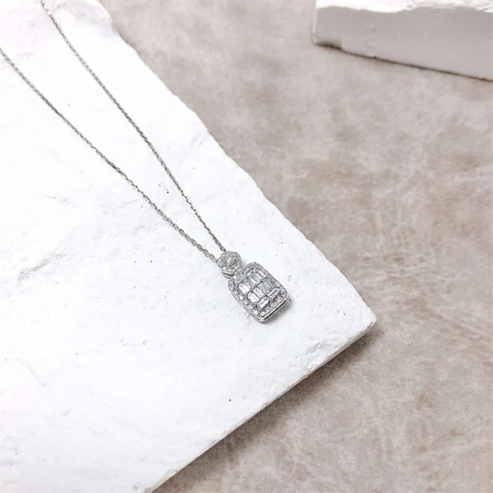 Klassieke statement sieraden echt goud geometrische ontwerpen natuurlijke diamanten hanger ketting voor dames